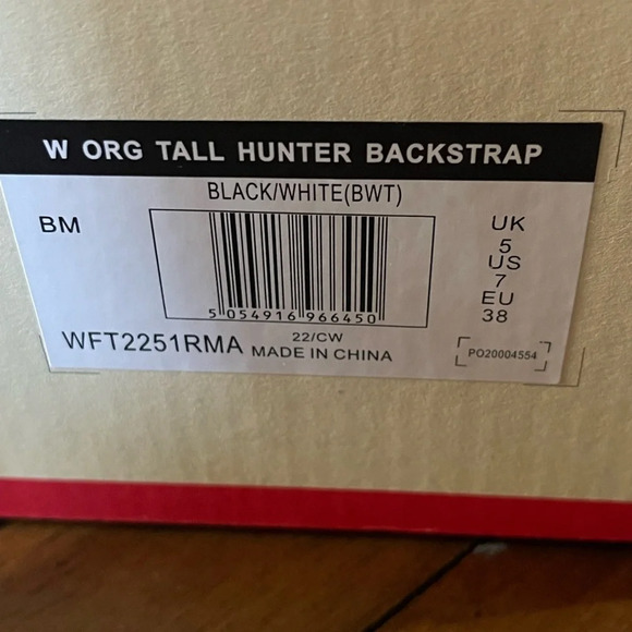 HUNTER original backstrap black tall boots block letter - Picture 9 of 9